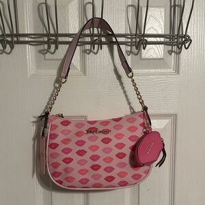 Juicy Couture Pink Lip Print Shoulder Bag